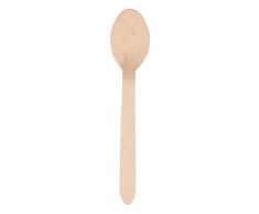 Einweggeschirr & Besteck Vaisselle & Couverts jetables 90102 1000 Cuillère, Bois, 15,7 cm