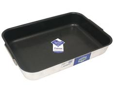 PARDINI Omnia Plat Ã rÃ´ti Anti-adhÃ©sif en Aluminium, ArgentÃ©/Noir, 40 x 28 cm