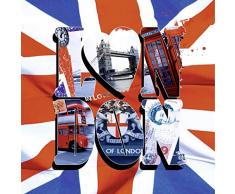 Scenolia Tableau dÃ©coration Murale London Jack Flag 90 x 90 cm | dÃ©co Design imprimÃ©e en France