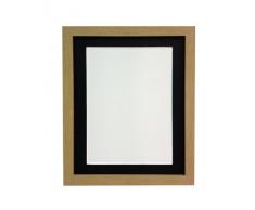 FRAMES BY POST Porte Photo 25 mm de Largeur H7 chêne avec embase Noire 20 x 16-Pouces pour Photo de 16 x 12-Pouces, Verre Plastique
