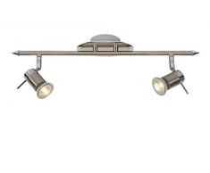 Lucide BIKKO-LED - Spot Plafond - LED Dim. - GU10 - 2x5W 2700K - IP44 - Chrome Dépoli