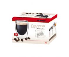 SCAN Part à double paroi en verre thermique Lot de 2 Expresso