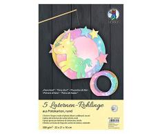 Lot de 5 lanternes rondes en papier cartonnÃ© 300 g/mÂ² IdÃ©al pour crÃ©er une lanterne individuelle
