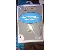 laurentmortreux Protège Matelas PVC 160x200, Tissus, Blanc