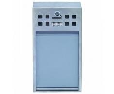 Europalms 61671 Cendrier FENETRE, Gris Perle, Argent