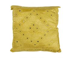 Thedecofactory 400491 Coussin, Polyester, Jaune, 40 x 40 x 3 cm
