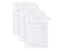 MÃ¶ve Bamboo Ensemble de 3 Gant de Toilette, Snow, 20 x 15 cm