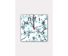 Bonamaison Horloge Murale en MDF, Multicolore, 30 x 30 cm