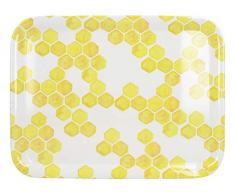 Creative Tops C000451 OTT Plateau de Service Petit ModÃ¨le Abeille Yourself Plastique Blanc/Jaune