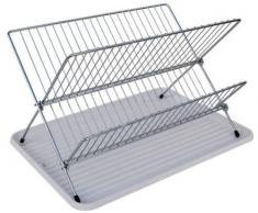 Industrias Aldaya S.L. Ãgouttoir avec Plateau en Plastique Ciseaux, mÃ©tal, Argent, 43Â x 32Â x 27Â cm