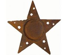 Craft Outlet Bougeoir Ã©toile Rustique, Multicolore, 9