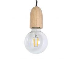 ZONS 811057LOT4 LOT DE 4 Suspension + Ampoule LED PM NOIR ET BLANC CÃBLE 80 Cm Boite KDO,