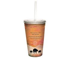 Tree Free sans 35627 16 oz Angi et Silas When You Were Born Gobelet Double Paroi Isotherme avec Paille rÃ©utilisables