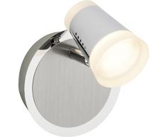 Brilliant AG G15210/77 Spot patère LED, Métal, Intégré, 4.5 W, Acier/Chrome