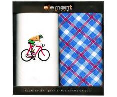 Element Gifts Cyclist Lot de 2 mouchoirs en Coton Blanc Taille Unique