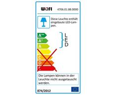 WOFI applique murale 1 ampoule de la sÃ©rie hall, 1 x lED 5 w 6,5 x 20 x 16 cm, 320 lm 3000 k, 4706.01.88.0000 anthracite