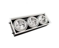 MAXILAMP Max180701 Spot LED Cree COB Orientable AR111 45W Dimmable, Verre, Transparent