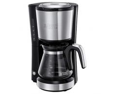 Russell Hobbs 24210-56 Machine à Café, Cafetière Filtre 625ml Compact Home, Café Rapide en 7mn, Plaque Chaude, Porte Filtre Amovible - Inox Brossé