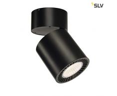 SLV Spot LED pour Rail Triphasé SUPROS | Plafonnier Orientable et Inclinable, Eclairage Intérieur, Spot LED, Projecteur de Plafond, Spot pour Rail, Système de Rail | 2100lm, 3000K, Rond, Noir, LED incl., EEC A-A++