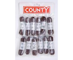 County Lacets de Chaussures de Coffre Marron Lot de 12