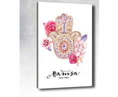 Bonamaison Peinture sur toile, multicolore, 40 x 60 cm - Conçu et fabriqué en Turquie