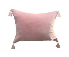 Ragged Rose Blush Coussin en Velours Rose 35 x 50 cm