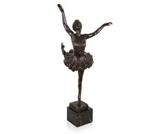 Arte Dal Mondo LE020.01 Sculpture Classique avec Socle, Bronze, 43 x 18 x 20 cm
