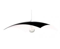 Luminaire Quadra bicolors, suspension verre, 75 W, noir/blanc, L L 40 x H 12 cm