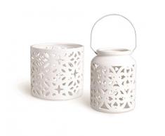 ZZZ merry christmas Bougeoir 2Â piÃ¨ces blanc