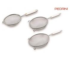 PEDRINI Lillo Passoire avec guancetta, Acier Inoxydable, Blanc/Acier, 335Â x 180Â x 70Â cm