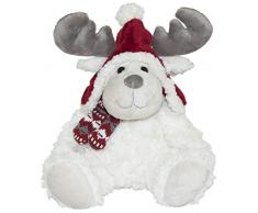 enesco Peluches 770918Â âÂ Renne avec la Echarpe, Couleur Rouge