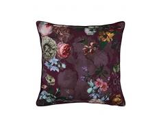 ESSENZA Fleur Coussin, Burgundy, 50 cm x 50 cm