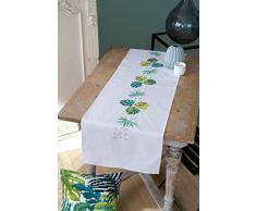 Kit chemin de table Feuilles vertes