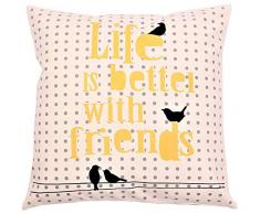 La Finesse - Housse de Coussin carrÃ©e dÃ©corative 50 x 50 cm pour la Maison en Coton pour Le Salon, Le canapÃ©, la Chambre Ã Coucher, Tissu colorÃ©, Taille Unique