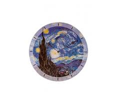 Artopweb EC35038 Pendule Murale, Bois, Multicolore, 60 x 0,5 x 60 cm