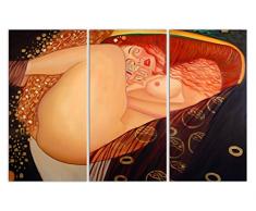 Arte Dal Mondo KL004TVAT-01 Danae Tableau Peinture Ã lhuile Ã la Main sur Toile avec Chassis, Multicolore, 80 x 120 x 3 cm