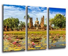 Tableau Moderne Photographique, Impression sur bois, Bouddha, Bouddha, Relaxation, Zen, MÃ©ditation, Relaxation, 97 x 62 cm, ref. 26059