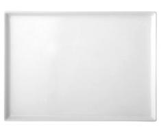 HOTELWARE Plaque Plat avec Bord, 30Â x 22Â cm, Porcelaine, Blanc