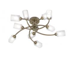 Oaks Lighting Ofira Lustre 10 lumières Laiton antique