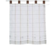 Home Fashion 79834-760 Rideau Store Bateau avec Boucles Pierre Gris 140 x 80 cm