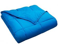 Doudou Classique Toutes Saisons Duvet Alternative supérieure avec Cassettes Boîte Construction, Aster, Bleu, King