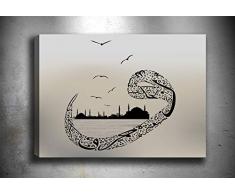 Bonamaison Peinture sur toile, multicolore, 40 x 60 cm - Conçu et fabriqué en Turquie