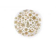 Excelsa White Home Assiette Panetton/PortÃ©e, Verre