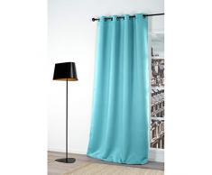 FENETRE SUR COUR Rideau Occultant 230G, Turquoise, Taille 140x250