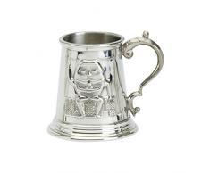 Edwin Flasque & Co en Relief Tirelire Humpty Dumpty Peut pour Enfant avec poignÃ©e Style gÃ©orgien, en Ã©tain