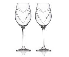 Diamante 5057.352 Verre Ã vin en forme de cÅur en verre 360 ml