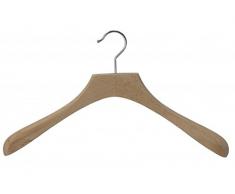 Le Cintre FranÃ§ais - Pack de 15 - EPURE COAT 45 BOIS Cintre Bois HÃªtre Veste / Manteau Bois Marron 45x4.5x24 cm