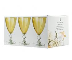 H&H Splendor Set VAP à Vin, Verre, Ambre, 17 cl, 6 Pièces