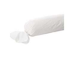 Jalla Taie de Traversin, Coton, Blanc, 43x185 cm