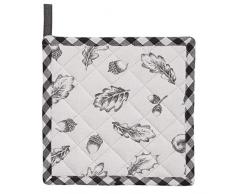 Clayre & Eef LIF45 Manique de Cuisine Coton Gris/Blanc